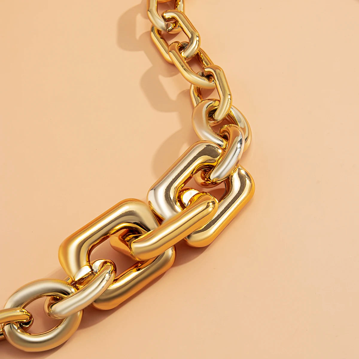 Close-up of Acrylic Link Chain Necklace