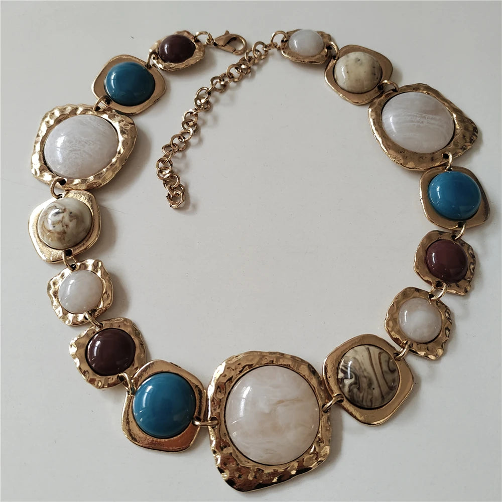 Vintage Resin Stone Necklace